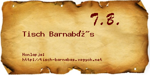 Tisch Barnabás névjegykártya